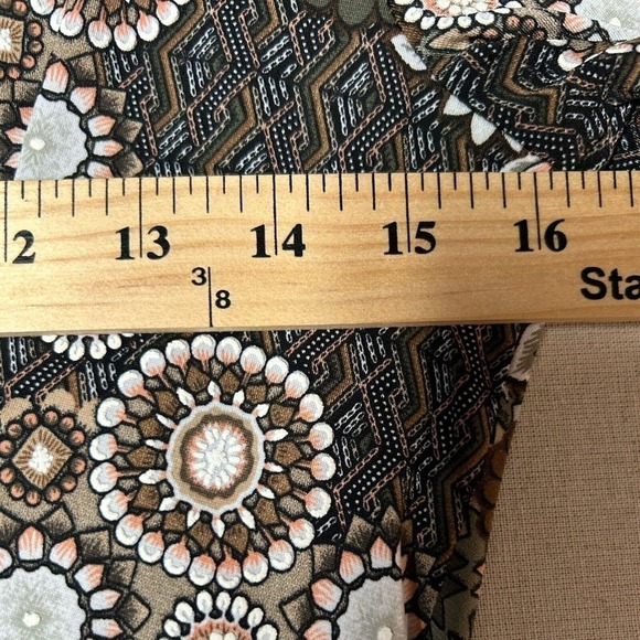 Northstyle Brown Multicolored Fit and Flare Short Sleeve Floral Dress Size 6 - Picture 13 of 15